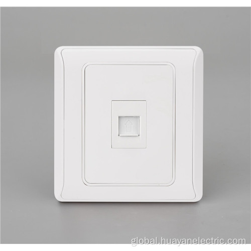 Fireproof Wall Socket Single Outlet Network Computer Telephone Wall Socket Supplier